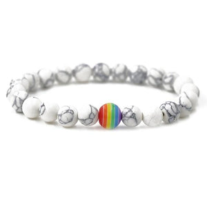 LGBTQ AF 3 / Pride Pride Volcanic Stone Bracelet