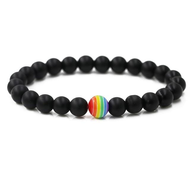 LGBTQ AF 4 / Pride Pride Volcanic Stone Bracelet