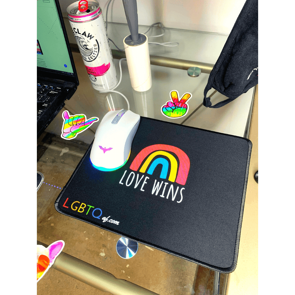 LGBTQ AF Love Wins Mousepad
