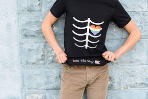 LGBTQ AF My Heart Bleeds Pride Flip-Up Shirt&trade;
