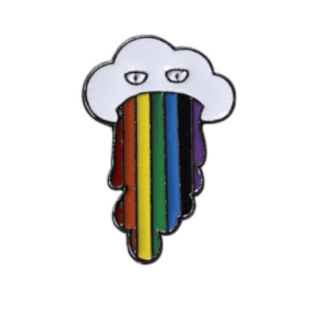 LGBTQ AF Rainbow Cloud Lapel Pin