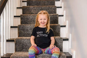 LGBTQ AF Tiny Activist Rainbow Squad Kids Shirt